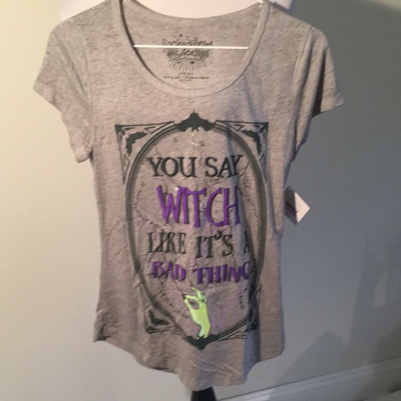 ALL ACCESS Tops - NWT “You Say Witch Like it’s a Bad Thing” Gray T-shirt